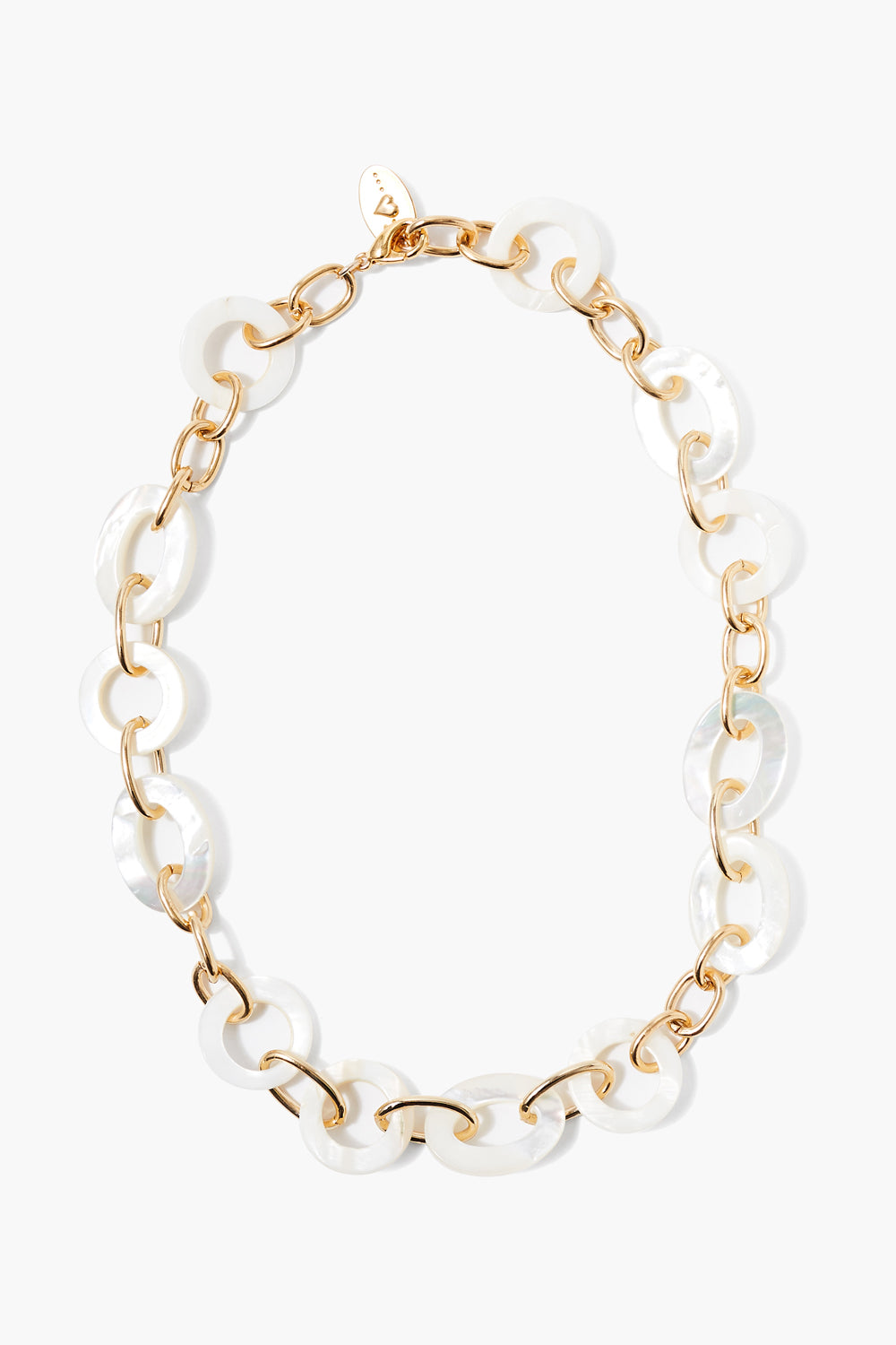 Mariner Chain Link Necklace White MOP