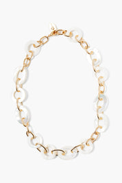 Mariner Chain Link Necklace White MOP
