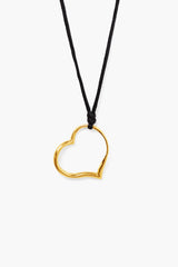 Open Heart Necklace Gold