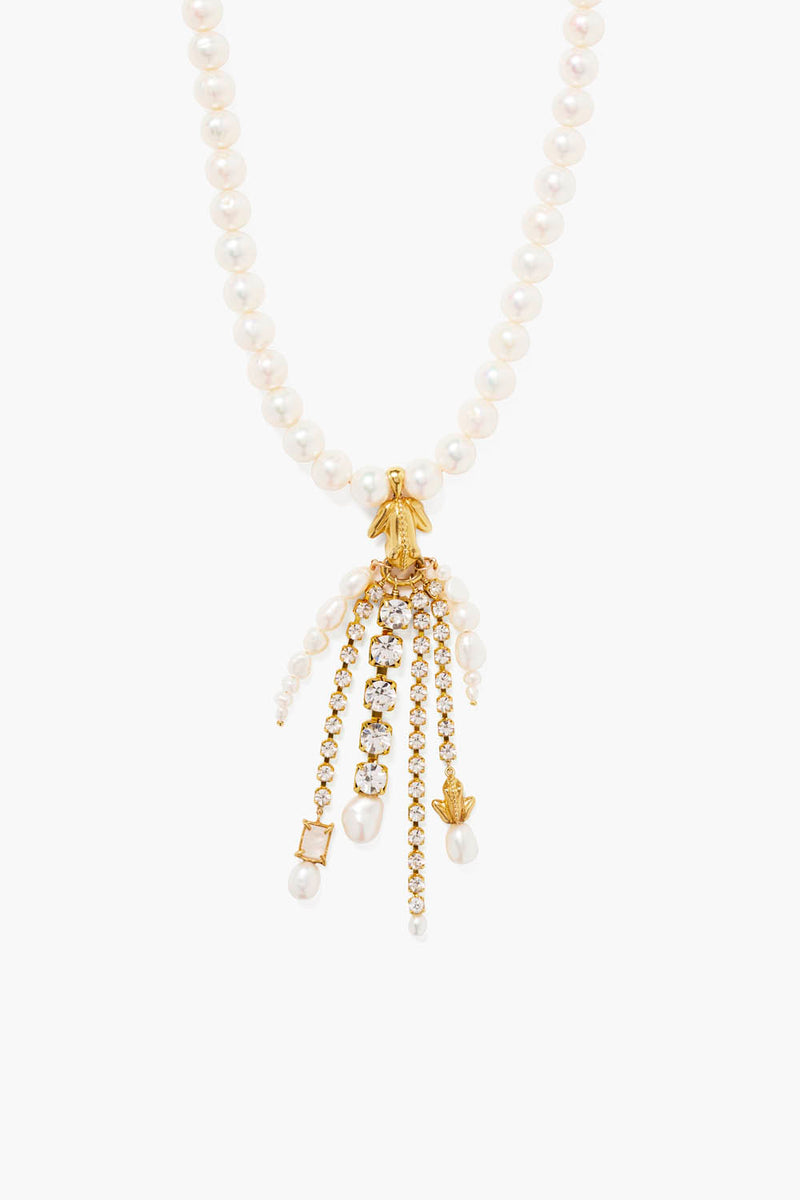 Pippa Cascade Necklace White Pearl