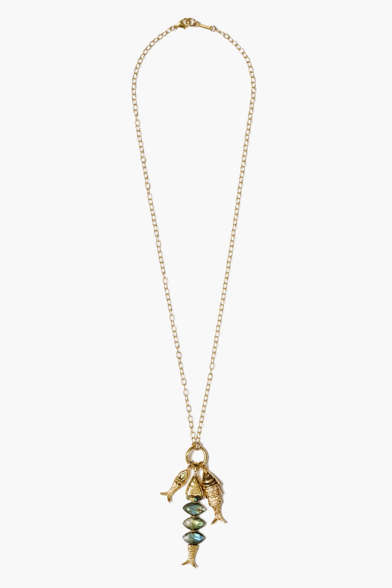 Orris Charm Necklace Labradorite