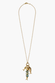 Orris Charm Necklace Labradorite