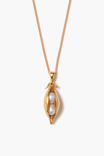 Peapod Necklace Gold
