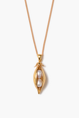 Peapod Necklace Gold