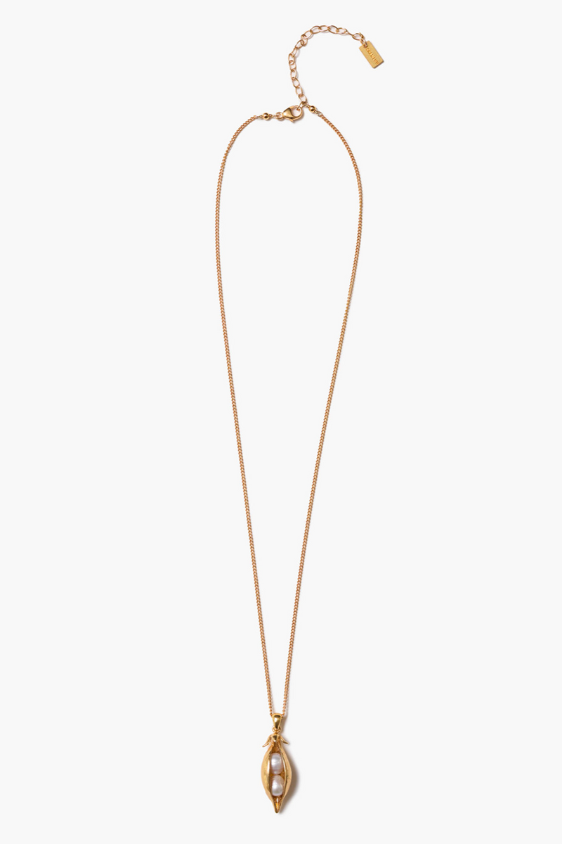 Peapod Necklace Gold