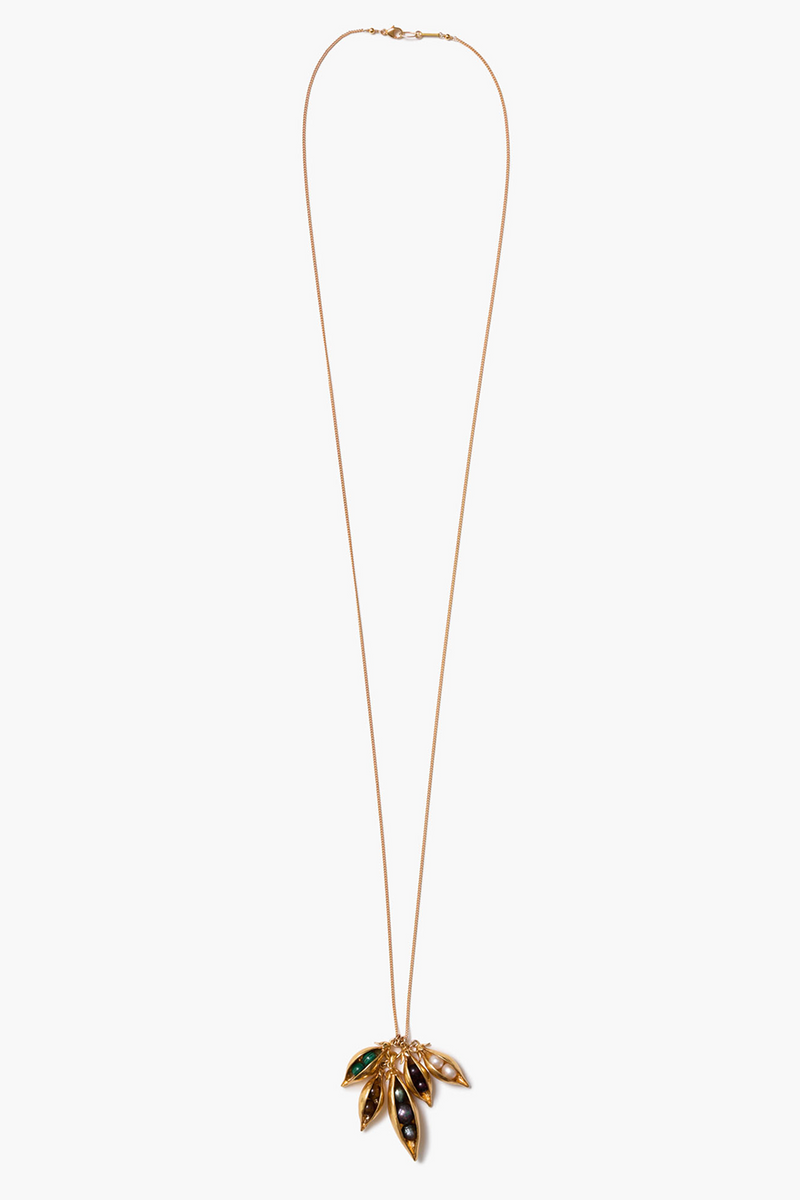 Peapod Cluster Necklace Multi