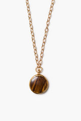 Pocket Watch Necklace Tiger's Eye