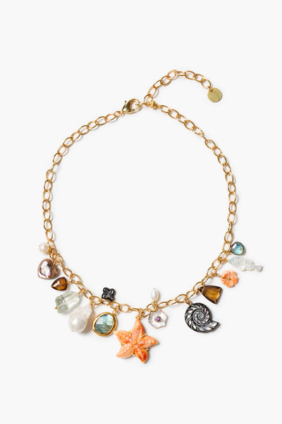 Starfish Charm Necklace Multi