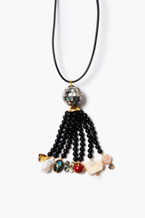 Delft Tassel Necklace Onyx