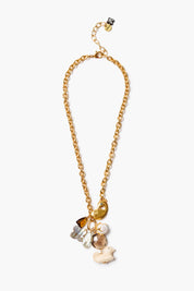 Peacock Charm Necklace Multi