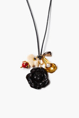 Palais Charm Necklace Black Agate