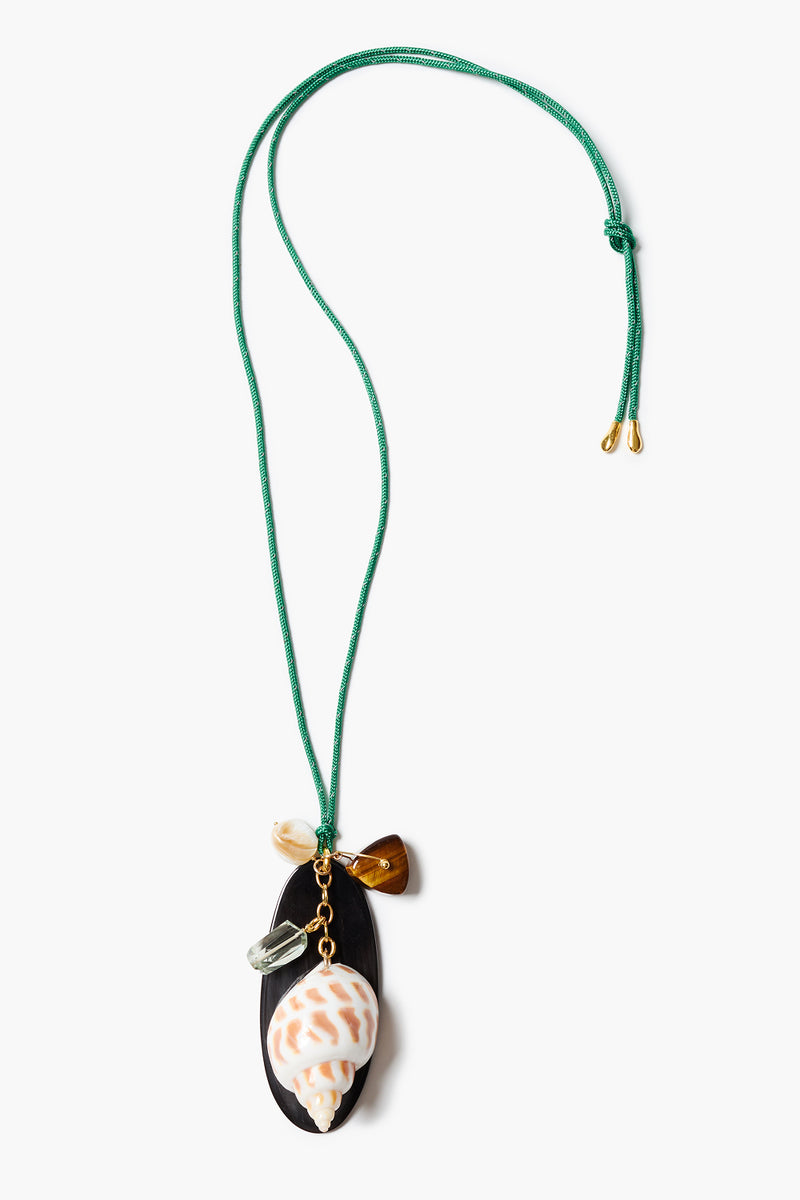 Paracord Charm Necklace Green