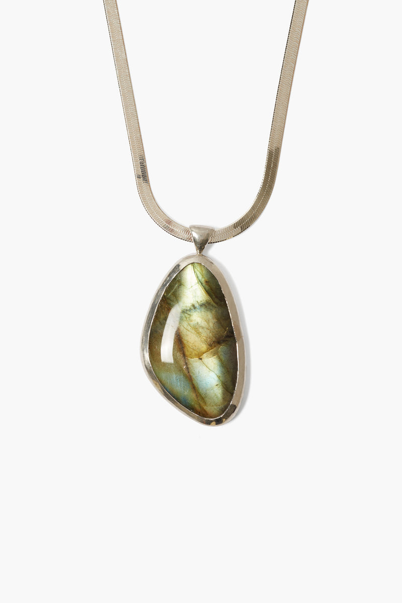 Yasmine Necklace Silver Labradorite