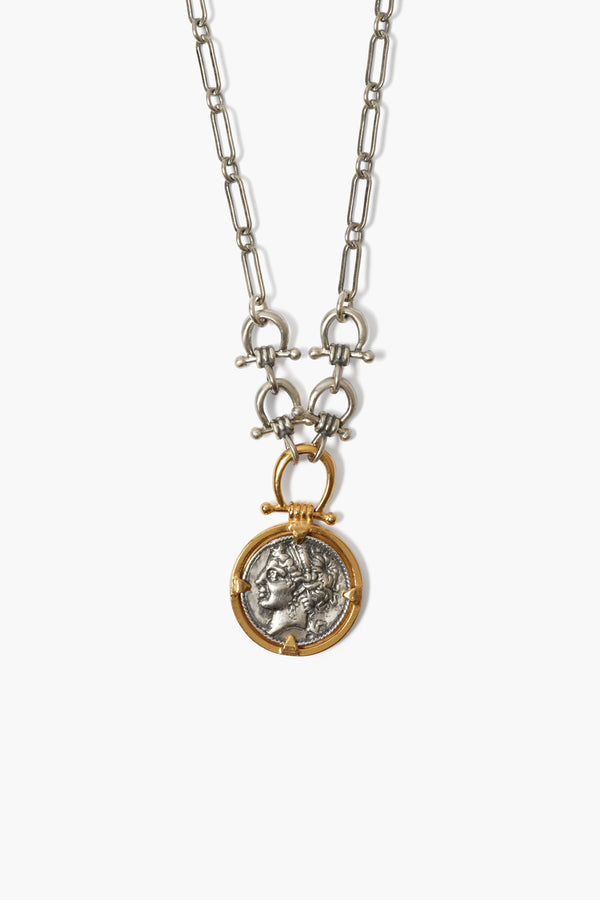 Imperatrice Coin Necklace Silver Mix