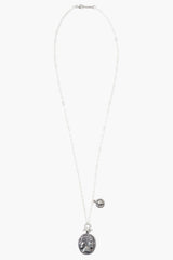 Janus Coin Necklace Silver