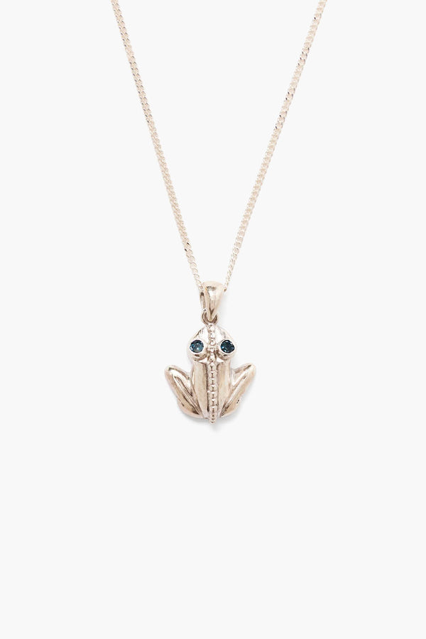 Coqui Frog Necklace Silver