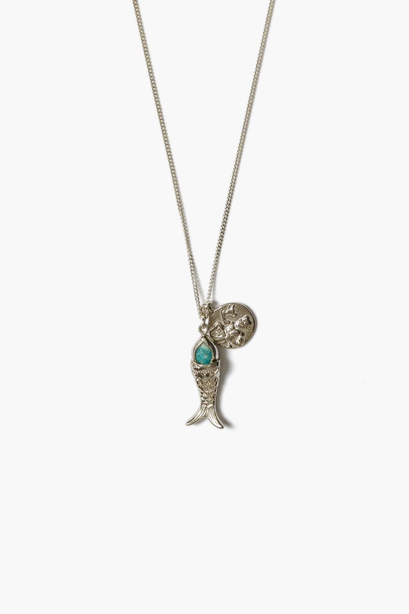 Mini Koi Necklace Turquoise