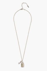 Mini Padlock Necklace Silver