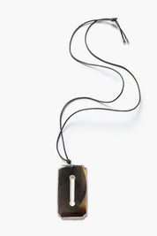 Hall Pass Padlock Necklace Brown