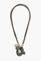 Narcissus Charm Necklace Silver Multi