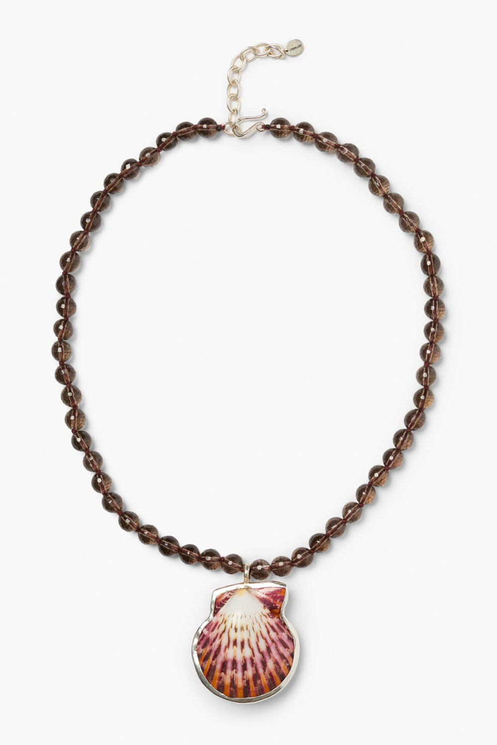 Scallop Necklace Smoky Quartz