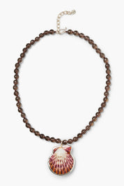 Scallop Necklace Smoky Quartz