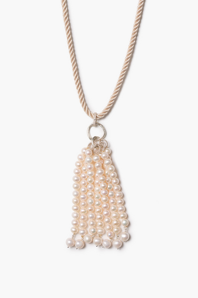 Pampille Necklace White Pearl