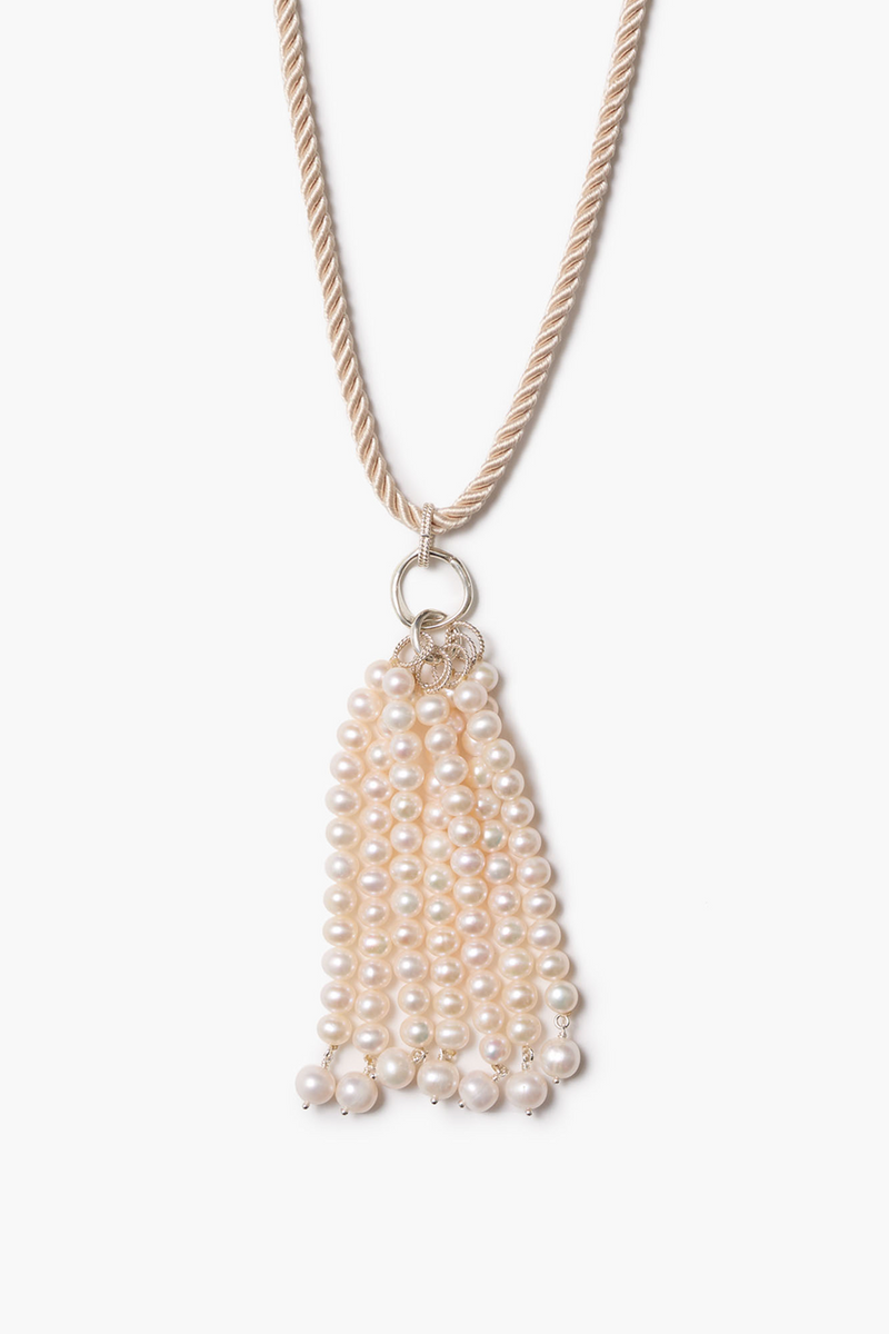 Pampille Necklace White Pearl