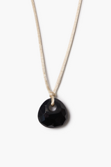 Trapeze Cord Pendant Necklace Onyx