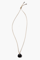 Trapeze Cord Pendant Necklace Onyx