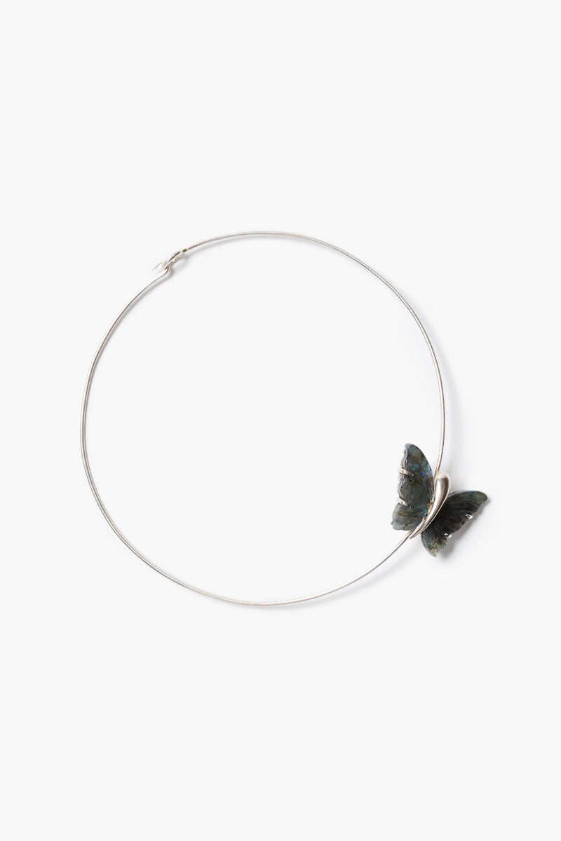 Floating Butterfly Collar Necklace Labradorite