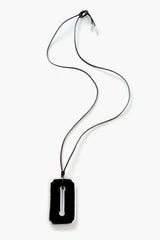 Padlock Cord Necklace Black