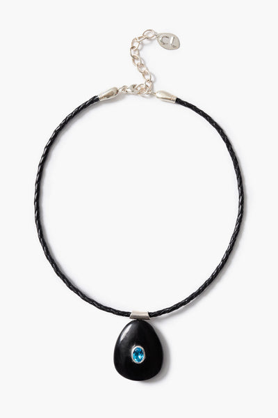 Pebble Necklace Blue Topaz