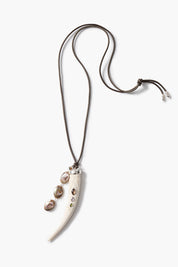 Tusk Charm Necklace Abalone