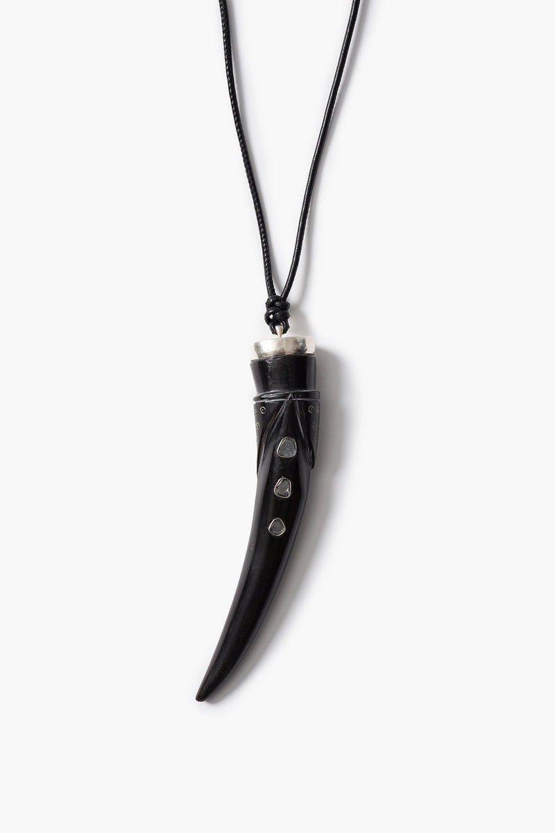 Tusk Charm Necklace Black