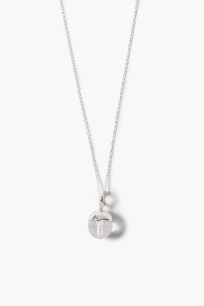 Bell Pendant Necklace Clear Quartz