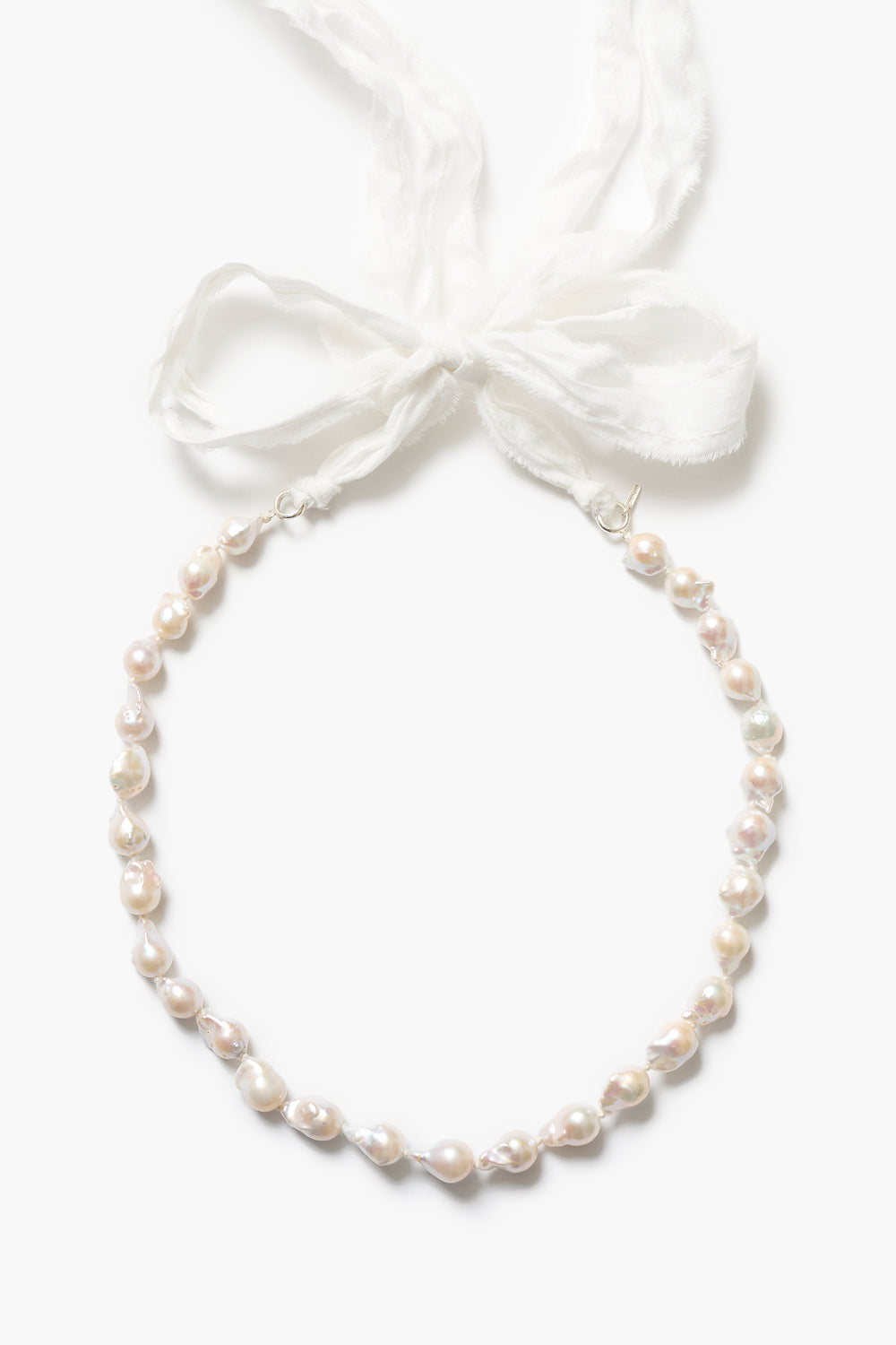 Sophie Ribbon Necklace White Pearl – Chan Luu