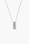 Bar Diamond Necklace Silver