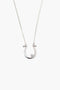 Diamond Horseshoe Necklace Silver