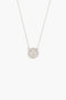 Diamond Initial Coin Necklace Silver