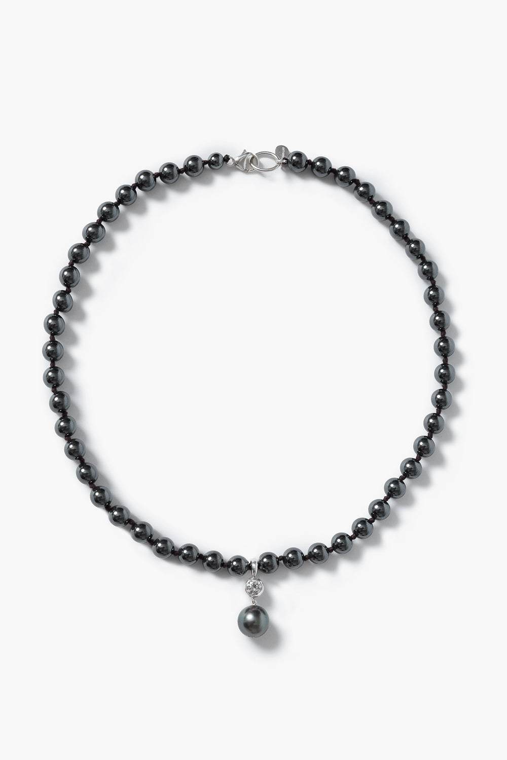 South Sea Knot Necklace Hematite