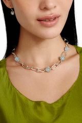 Lark Chain Necklace Aquamarine