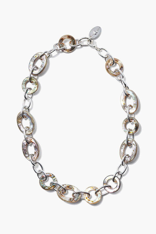 Mariner Chain Link Necklace Abalone