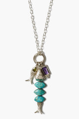 Orris Charm Necklace Turquoise