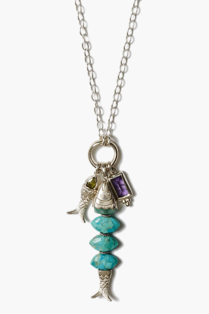 Orris Charm Necklace Turquoise