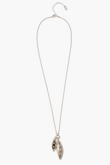 Peapod Duo Necklace Silver