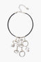 Horsebit Charm Necklace Silver