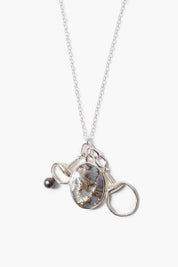 Horsebit Charm Necklace Abalone