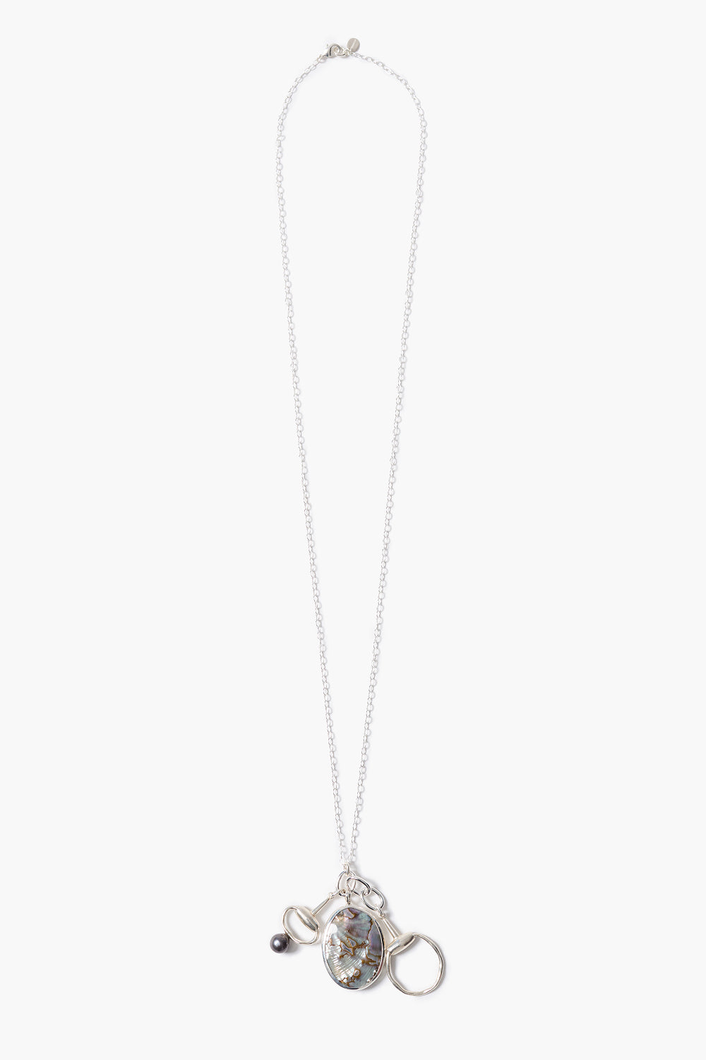 Horsebit Charm Necklace Abalone