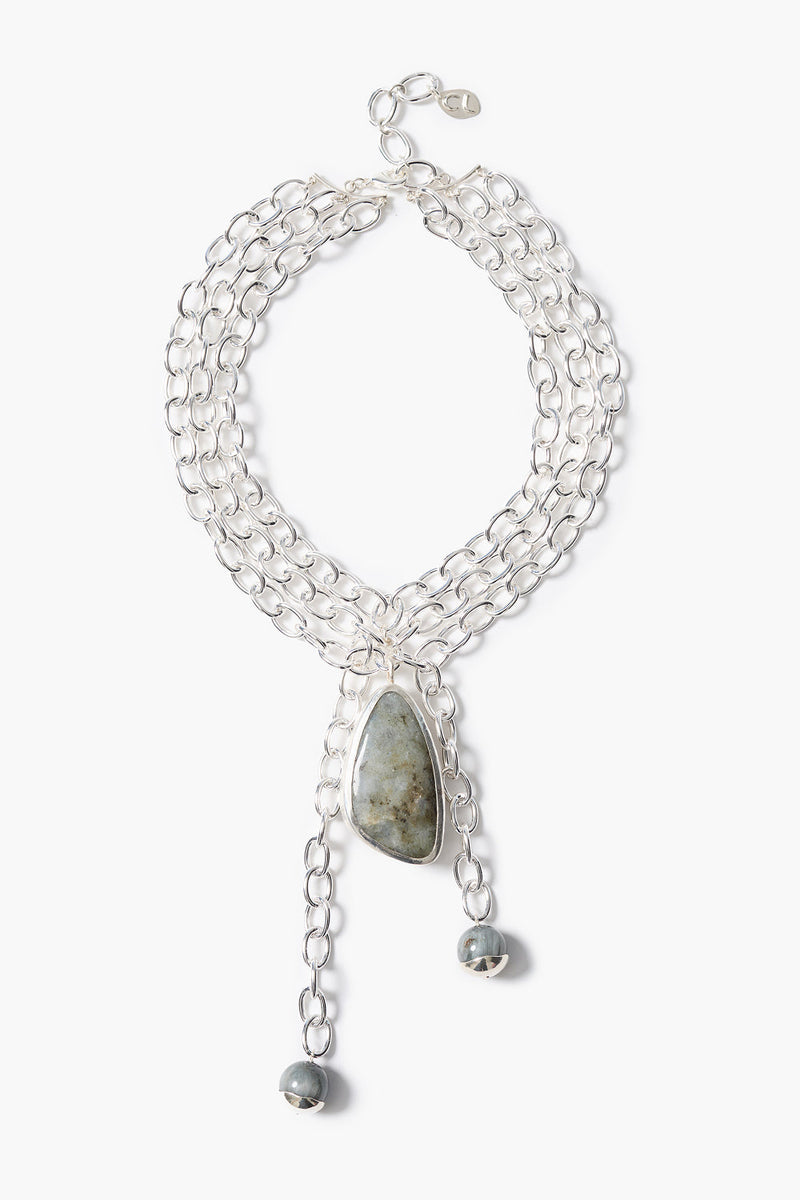 Pendulum Necklace Labradorite